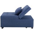 Pemberly Row Contemporary Microfiber Fabric Convertible Sofa Bed in Blue