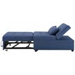Pemberly Row Contemporary Microfiber Fabric Convertible Sofa Bed in Blue