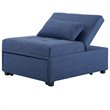 Pemberly Row Contemporary Microfiber Fabric Convertible Sofa Bed in Blue