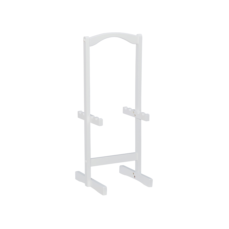 Pemberly Row Traditional Five Piece Wood Tray Table Set in Whitewash