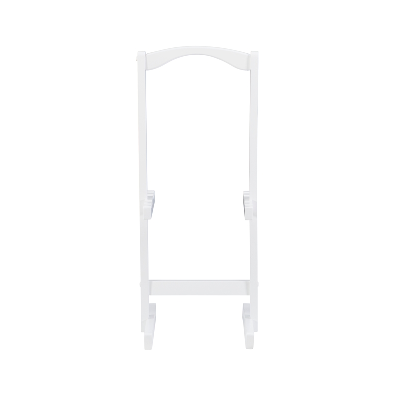 Pemberly Row Traditional Five Piece Wood Tray Table Set in Whitewash