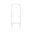 Pemberly Row Traditional Five Piece Wood Tray Table Set in Whitewash