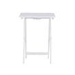 Pemberly Row Traditional Five Piece Wood Tray Table Set in Whitewash