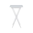 Pemberly Row Traditional Five Piece Wood Tray Table Set in Whitewash