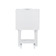 Pemberly Row Traditional Five Piece Wood Tray Table Set in Whitewash