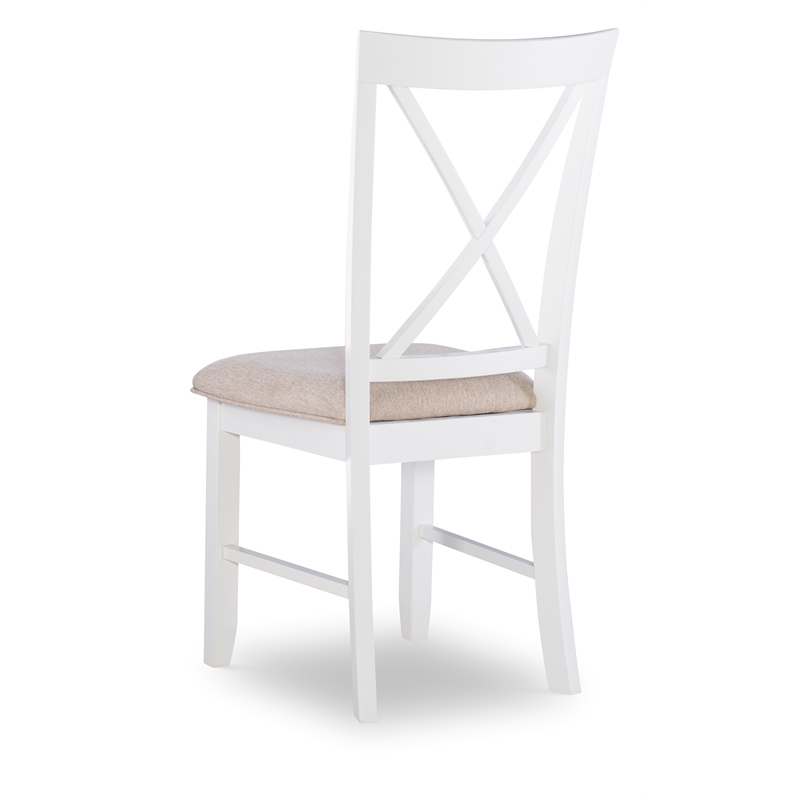 Pemberly Row Contemporary Wood Set of Two Dining Side Chairs in Brown