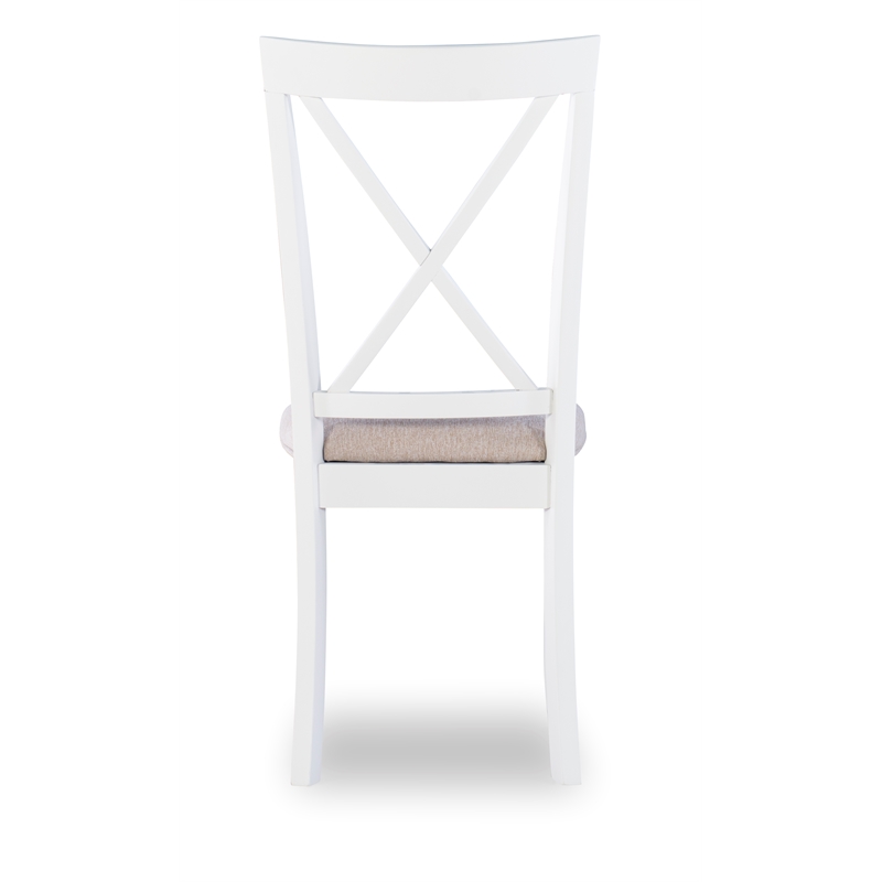 Pemberly Row Contemporary Wood Set of Two Dining Side Chairs in Brown
