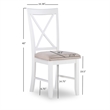 Pemberly Row Contemporary Wood Set of Two Dining Side Chairs in Brown