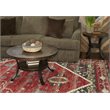 Pemberly Row Rustic Wood and Metal Coffee Table in Rustic Umber Brown