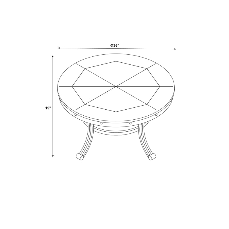 Pemberly Row Rustic Wood and Metal Coffee Table in Rustic Umber Brown