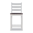 Pemberly Row Contemporary Solid Wood Set of Two Counter Stools in Brown
