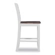 Pemberly Row Contemporary Solid Wood Set of Two Counter Stools in Brown