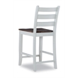 Pemberly Row Contemporary Solid Wood Set of Two Counter Stools in Brown