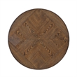 Pemberly Row Traditional Wood and Metal End Table in Rustic Umber Brown
