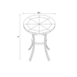 Pemberly Row Traditional Wood and Metal End Table in Rustic Umber Brown