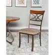 Pemberly Row Transitional Metal Set of Two Dining Side Chairs in Bronze