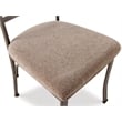 Pemberly Row Transitional Metal Set of Two Dining Side Chairs in Bronze