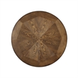 Pemberly Row Transitional Metal and Wood Pub Table in Rustic Umber Brown