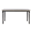Pemberly Row Contemporary Wood Dining Table in Smokey White and Dark Gray