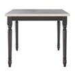 Pemberly Row Contemporary Wood Dining Table in Smokey White and Dark Gray