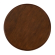 Pemberly Row Round Transitional Wood Side Table with Shelf in Hazelnut Brown