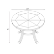 Pemberley Row Metal Pewter Dining Table Round Inlayed Wood Design 45