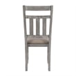 Pemberly Row Farmhouse Wood Dining Side Chairs in Weathered Gray (Set of 2)