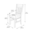 Pemberly Row Farmhouse Wood Dining Side Chairs in Weathered Gray (Set of 2)