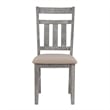 Pemberly Row Farmhouse Wood Dining Side Chairs in Weathered Gray (Set of 2)