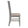 Pemberly Row Farmhouse Wood Dining Side Chairs in Weathered Gray (Set of 2)