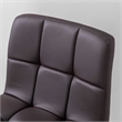 Pemberly Row Modern Metal Upholstered Adjustable Barstool in Chocolate Brown