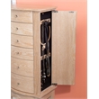Pemberly Row Transitional Wood Jewelry Armoire in Natural White Washed Brown