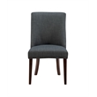 Pemberly Row Transitional Wood Dining Chairs Set of Two in Espresso and Gray