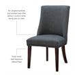Pemberly Row Transitional Wood Dining Chairs Set of Two in Espresso and Gray