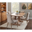 Pemberly Row Transitional Solid Pine Wood Dining Table in Rustic Honey Brown