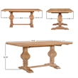 Pemberly Row Transitional Solid Pine Wood Dining Table in Rustic Honey Brown