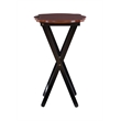Pemberly Row Traditional Five Piece Wood Tray Table Set in Hazelnut and Black