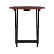 Pemberly Row Traditional Five Piece Wood Tray Table Set in Hazelnut and Black