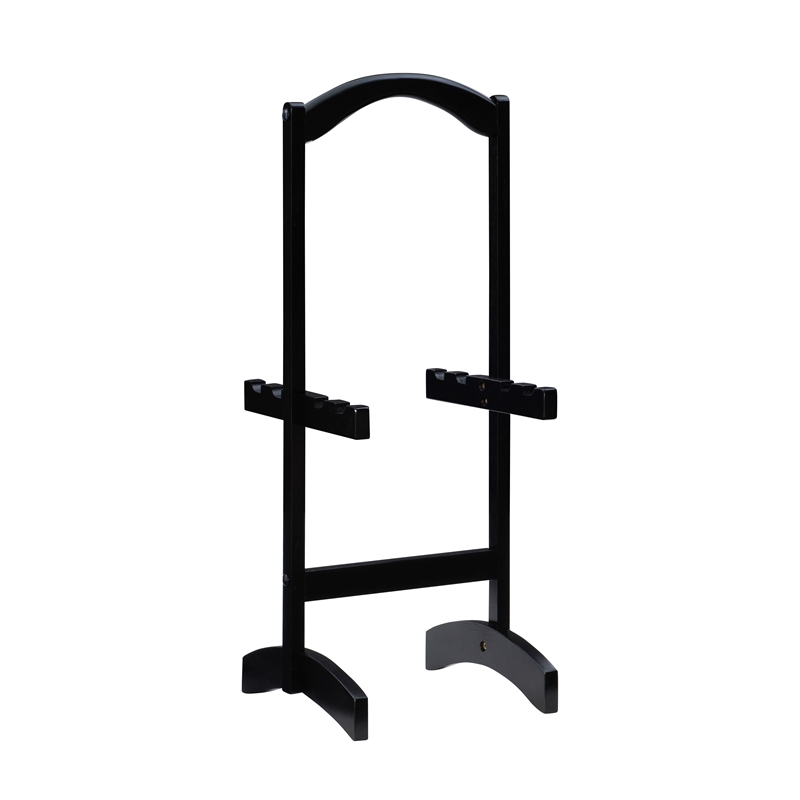 Pemberly Row Traditional Five Piece Wood Tray Table Set in Hazelnut and Black