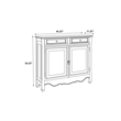 Pemberly Row Traditional Wood Storage Cabinet Console in Antiqued Blue and White