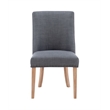 Pemberly Row Traditional Birch Wood Dining Chairs Set of Two in Natural and Gray