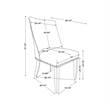 Pemberly Row Traditional Birch Wood Dining Chairs Set of Two in Natural and Gray