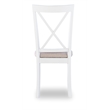 Pemberly Row Transitional Wood Six Piece Dining Set in Vanilla White and Brown