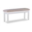 Pemberly Row Transitional Wood Six Piece Dining Set in Vanilla White and Brown