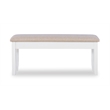 Pemberly Row Transitional Wood Six Piece Dining Set in Vanilla White and Brown