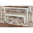 Pemberly Row Transitional Wood Six Piece Dining Set in Vanilla White and Brown
