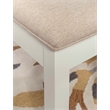 Pemberly Row Transitional Wood Six Piece Dining Set in Vanilla White and Brown