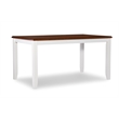 Pemberly Row Transitional Wood Six Piece Dining Set in Vanilla White and Brown