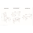 Pemberly Row Transitional Wood Six Piece Dining Set in Vanilla White and Brown