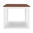 Pemberly Row Transitional Wood Six Piece Dining Set in Vanilla White and Brown